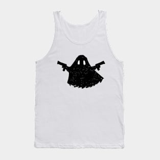 Ghost with a gun (black version) Tank Top